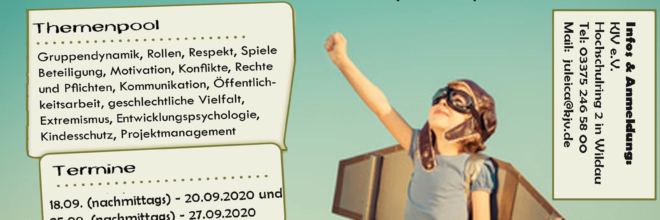 Juleica 2020: Ausbildung zum/zur ehrenamtlichen Jugendgruppenleiter*in